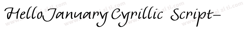 HelloJanuaryCyrillic Script字体转换